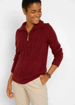 Troyer Pullover mit Zopfmuster