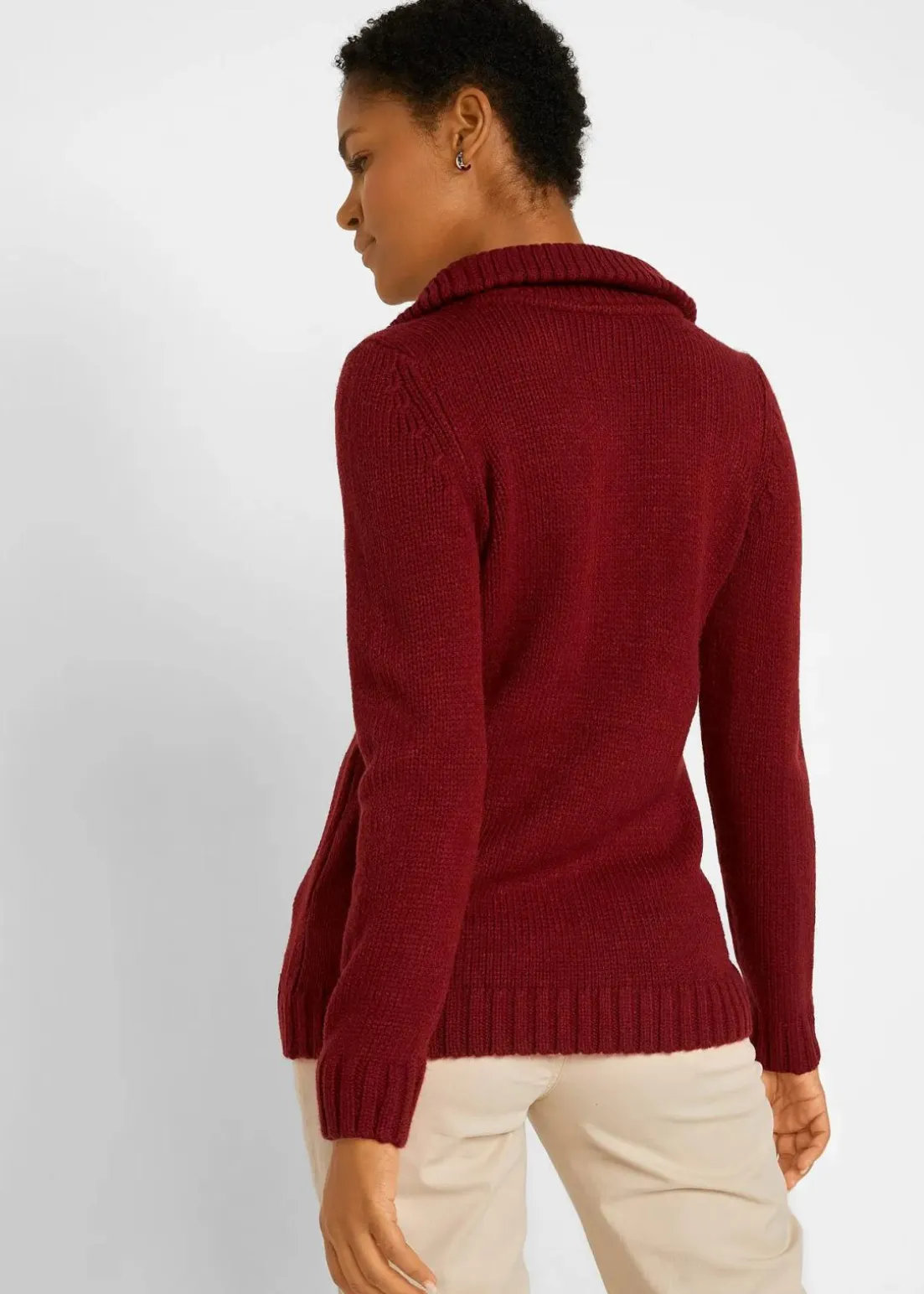 Troyer Pullover mit Zopfmuster