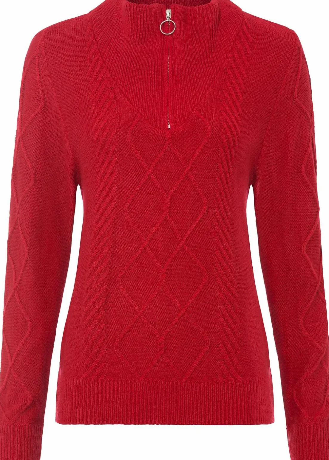 Troyer Pullover mit Zopfmuster