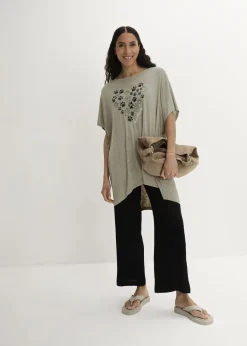 T-Shirt aus fließender Viskose