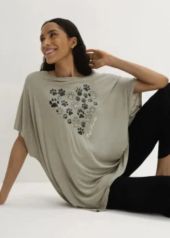 T-Shirt aus fließender Viskose