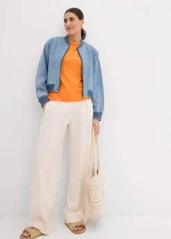 T-Shirt aus fließender Viskose