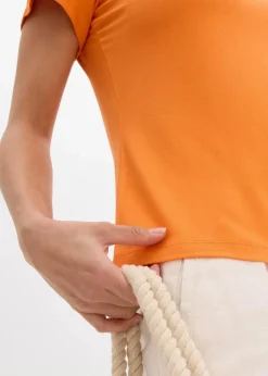 T-Shirt aus fließender Viskose