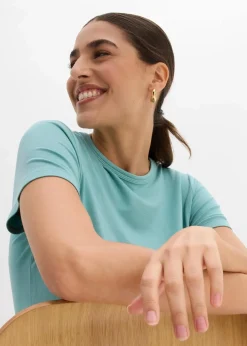 T-Shirt aus fließender Viskose