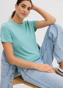 T-Shirt aus fließender Viskose