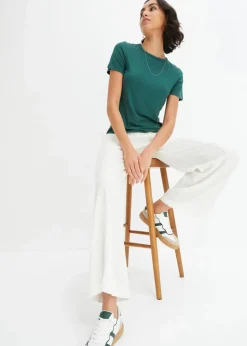 T-Shirt aus fließender Viskose