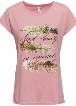 T-Shirt mit Glitzerdruck