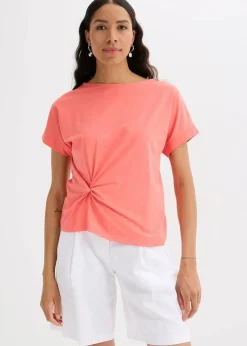 T-Shirt mit Knotendetail