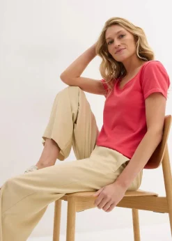 T-Shirt mit tiefem Rückenausschnitt