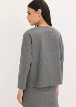 Tunika mit Fischgratmuster aus fester Ware