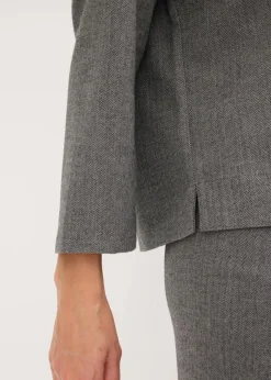 Tunika mit Fischgratmuster aus fester Ware