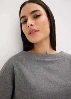 Tunika mit Fischgratmuster aus fester Ware