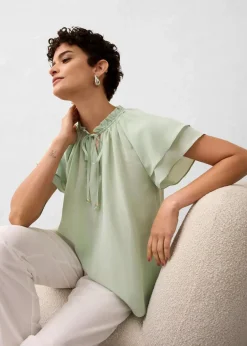 Tunika mit Seidenanteil