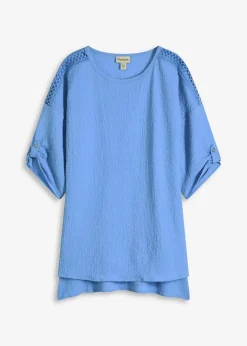 Tunika mit Struktur und Spitzenband