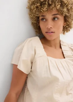 Tunikabluse aus Baumwoll-Seersucker