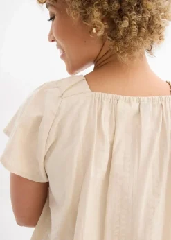 Tunikabluse aus Baumwoll-Seersucker