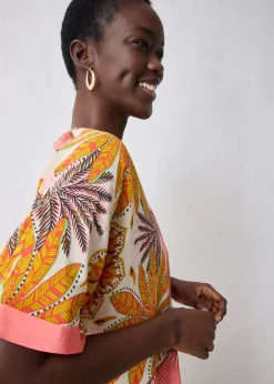 Tunikabluse aus feinem Seiden-Mix