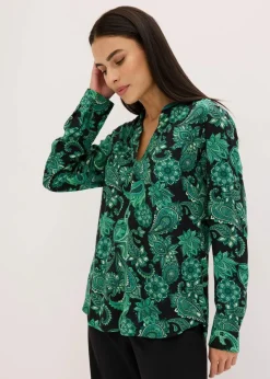 Tunikabluse aus fließender Viskose