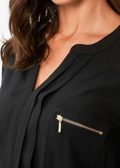 Tunikabluse aus fließender Viskose