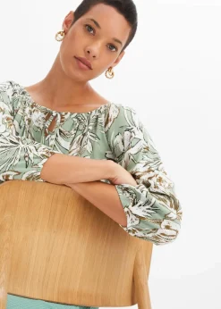 Tunikabluse aus fließender Viskose