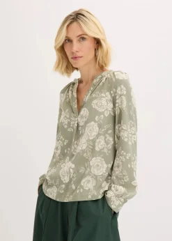 Tunikabluse aus leichtem Crêpe