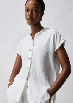 Tunikabluse aus reinem Leinen