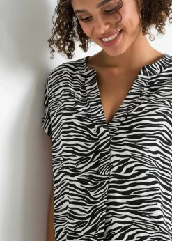 Tunikabluse aus reiner Viskose