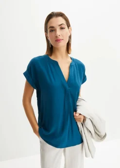 Tunikabluse aus reiner Viskose