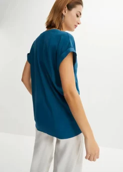 Tunikabluse aus reiner Viskose