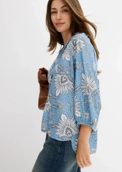 Tunikabluse aus softem Viskose-Mix