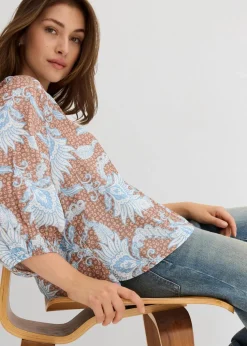 Tunikabluse aus softem Viskose-Mix