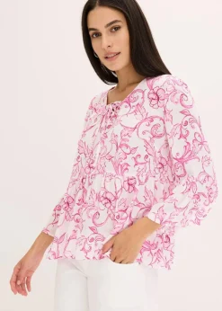 Tunikabluse aus strukturierter Viskose