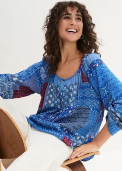 Tunikabluse, Crincle, Langarm