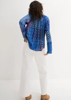 Tunikabluse, Crincle, Langarm