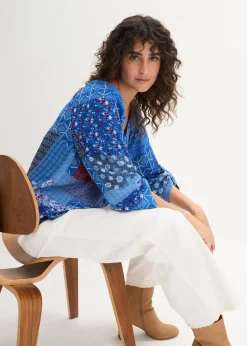 Tunikabluse, Crincle, Langarm