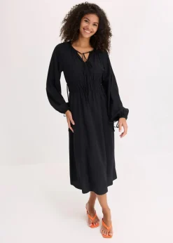 Tunika-Kleid aus fließendem Viskose-Mix