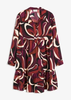 Tunika-Kleid aus fließendem Satin