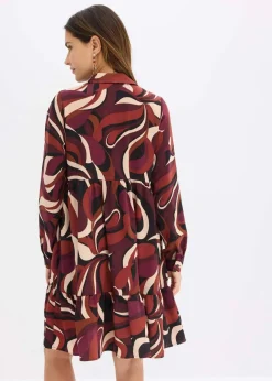 Tunika-Kleid aus fließendem Satin