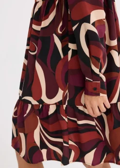 Tunika-Kleid aus fließendem Satin