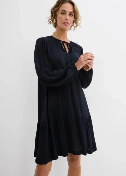 Tunika-Kleid aus fließender Viskose