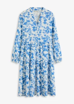 Tunika-Kleid aus fließender Viskose