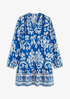 Tunika-Kleid aus fließender Viskose