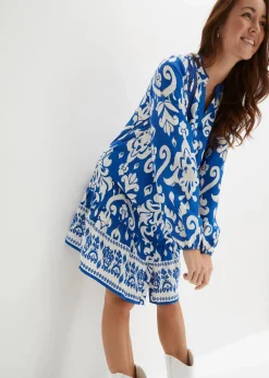 Tunika-Kleid aus fließender Viskose