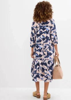 Tunika-Kleid aus fließender Viskose