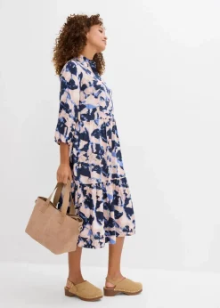 Tunika-Kleid aus fließender Viskose