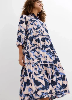 Tunika-Kleid aus fließender Viskose