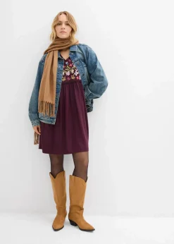 Tunika-Kleid aus fließender Viskose