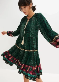 Tunika-Kleid aus fließender Viskose