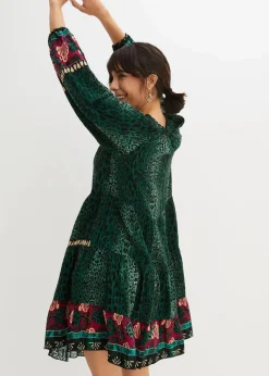 Tunika-Kleid aus fließender Viskose