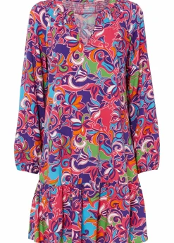 Tunika-Kleid aus fließender Viskose